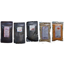 Sampler Spice Combo Pack! Five excellent fresh spices (100g each) at a discounted combo price! 